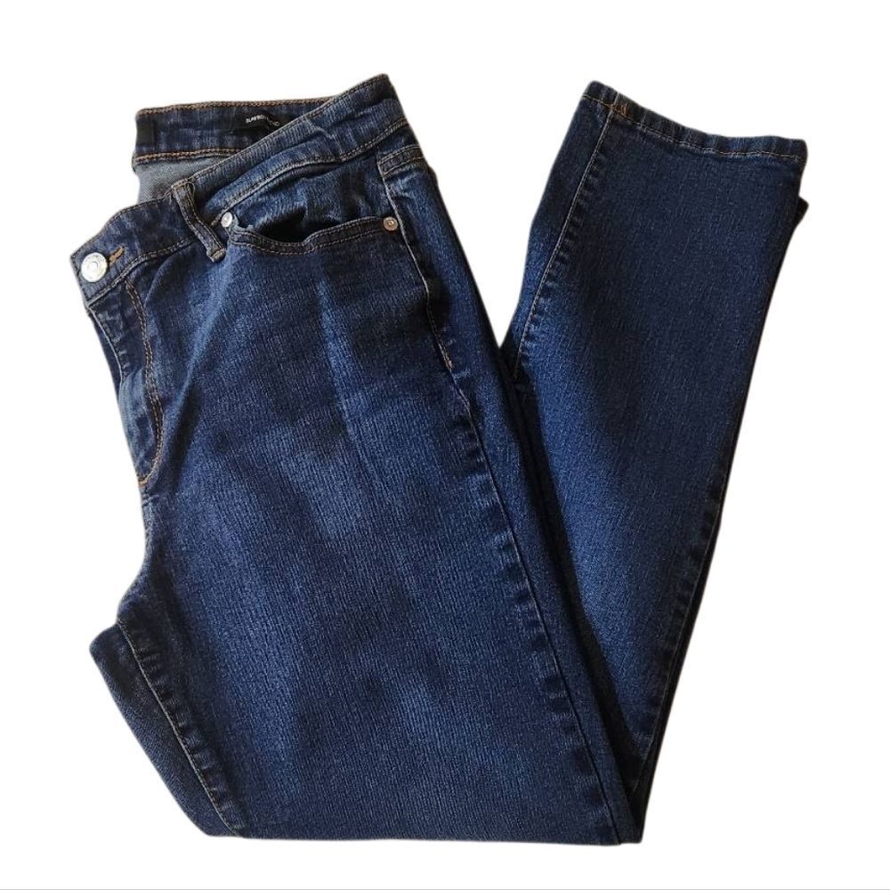 Nine West Boyfriend Slime Blue Women's Jeans‎ Size 12 Petite